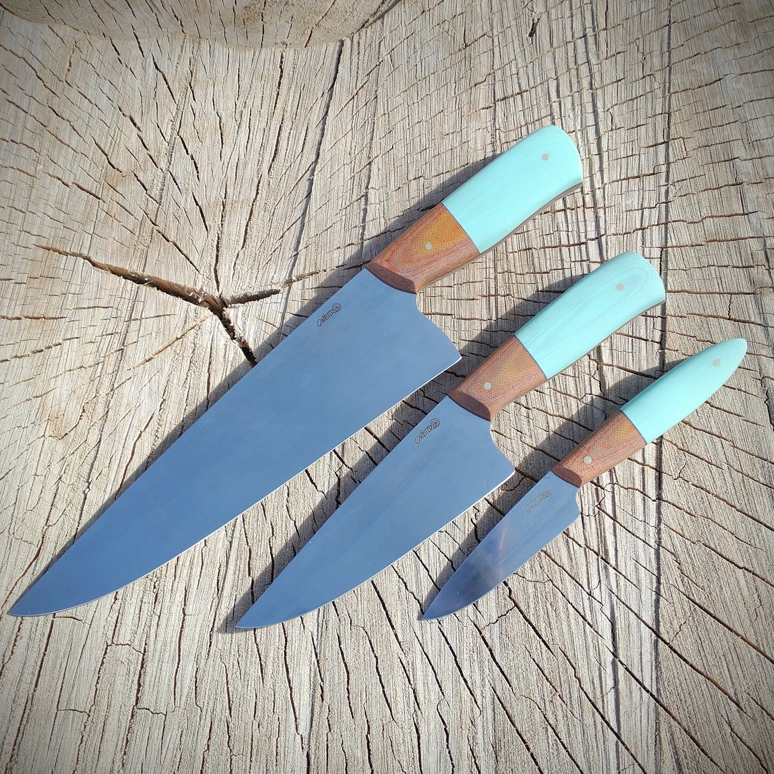 3-piece Stainless Kitchen Set in Tiffany Blue and Natural | Winter