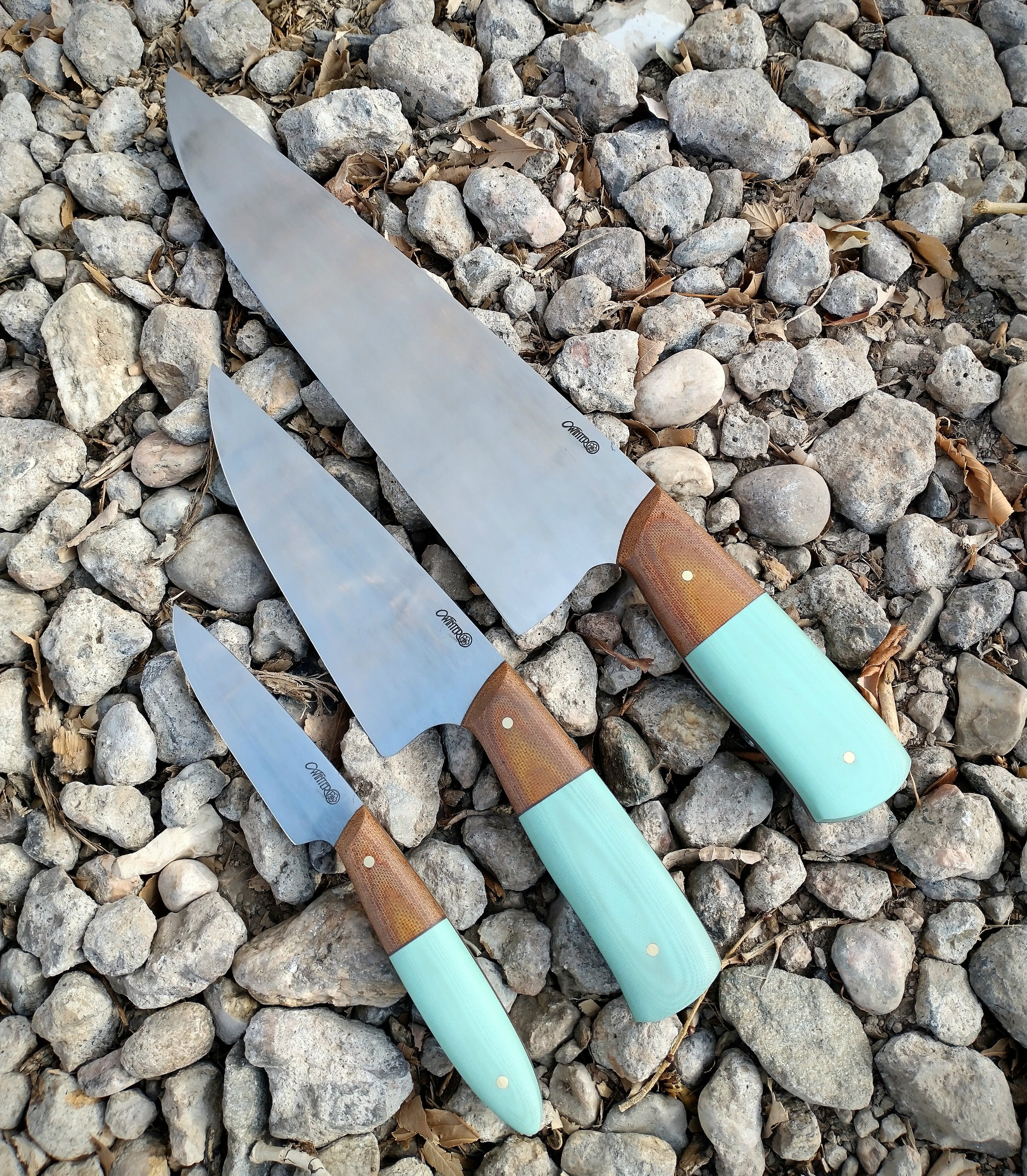 3-piece Stainless Kitchen Set in Tiffany Blue and Natural | Winter